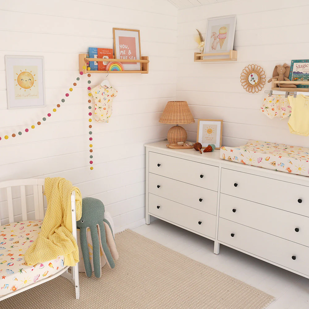 Beach Fun Organic Bassinet Sheet / Change Pad Cover - Image 4