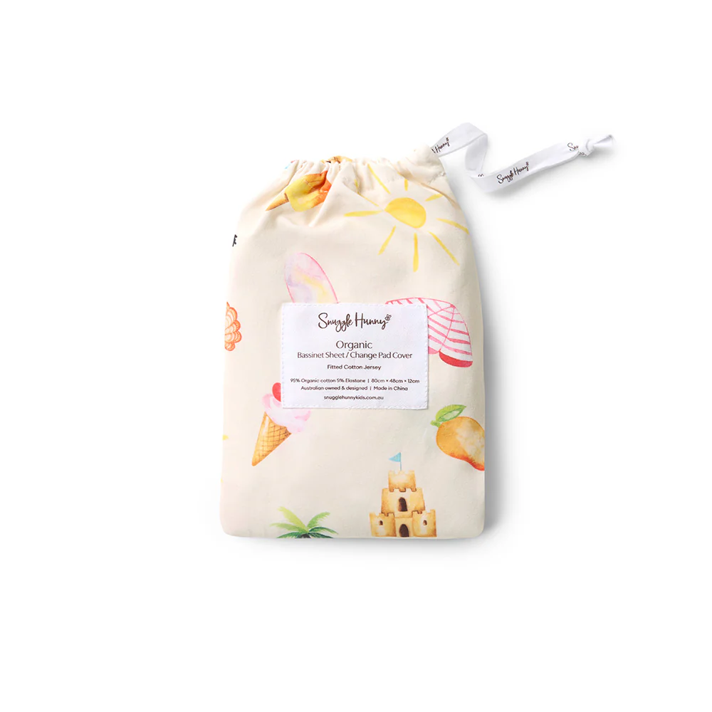 Beach Fun Organic Bassinet Sheet / Change Pad Cover - Image 5