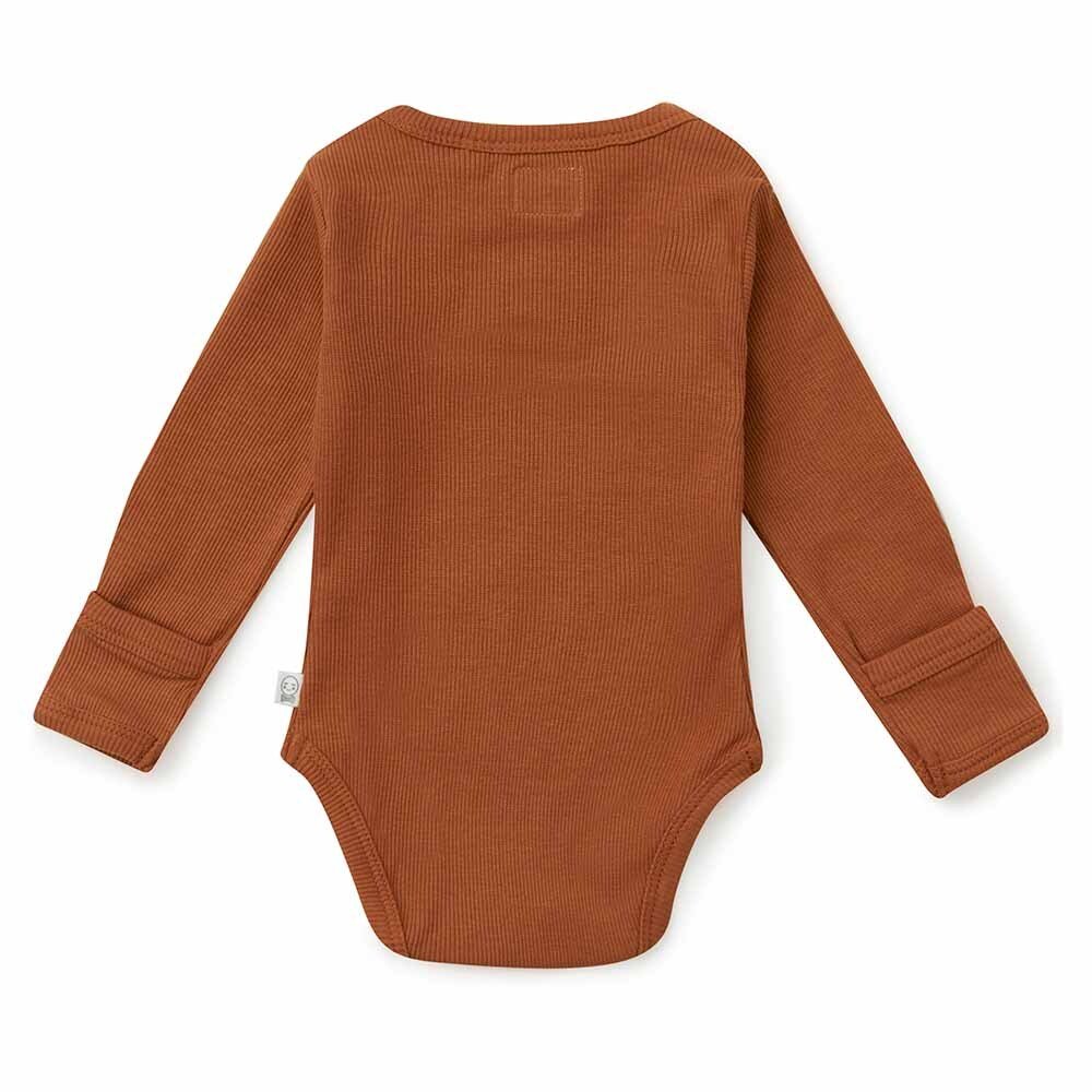 Biscuit Long Sleeve Organic Bodysuit - Image 4