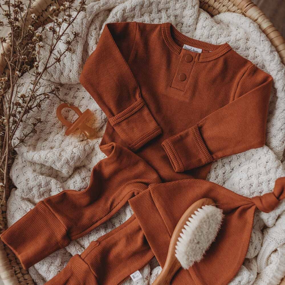 Biscuit Ribbed Organic Knotted Beanie - Image 6