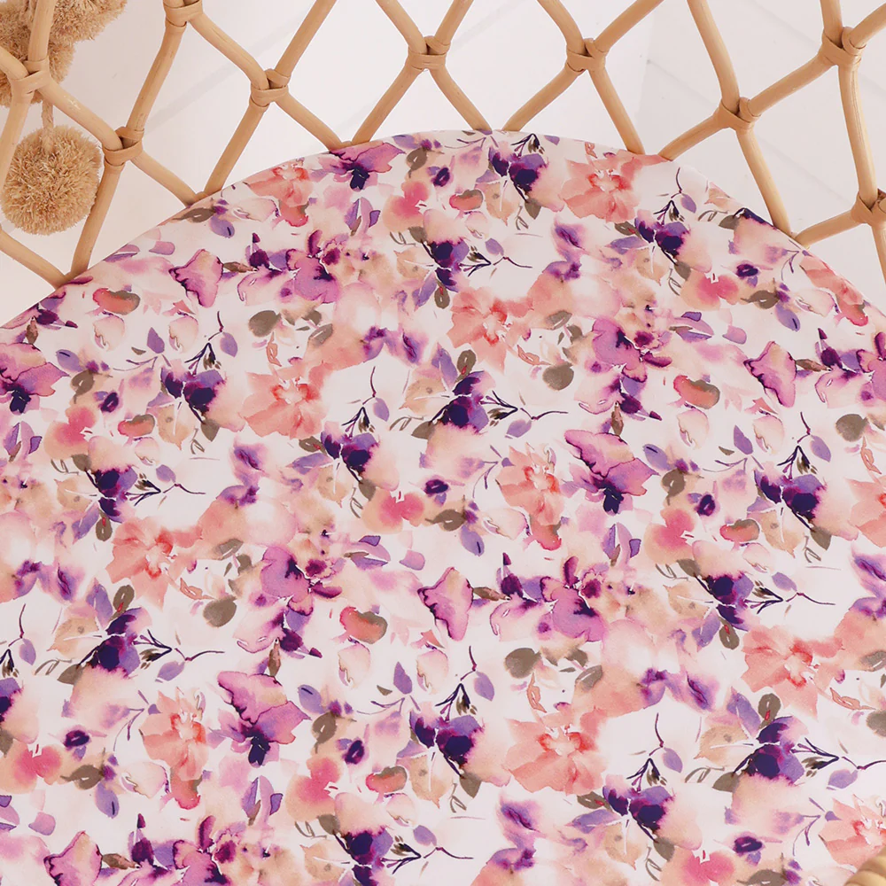 Blushing Beauty Organic Bassinet Sheet / Change Pad Cover - Image 3