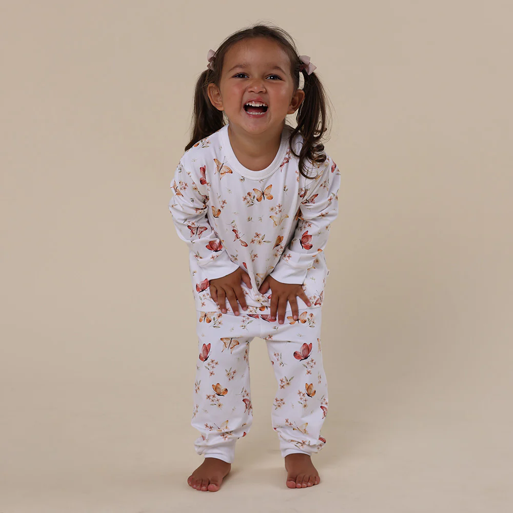 Butterfly Organic Kids Long Sleeve PJ Set - Image 2
