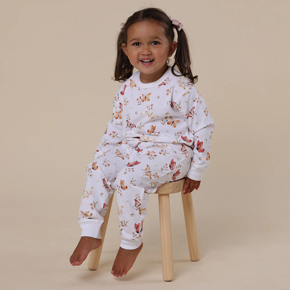 Butterfly Organic Kids Long Sleeve PJ Set - Image 3