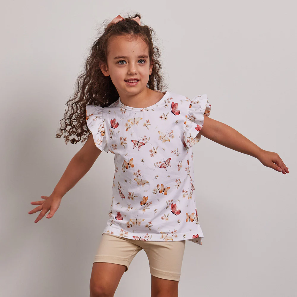 Butterfly Organic T-Shirt with Frill - Image 6