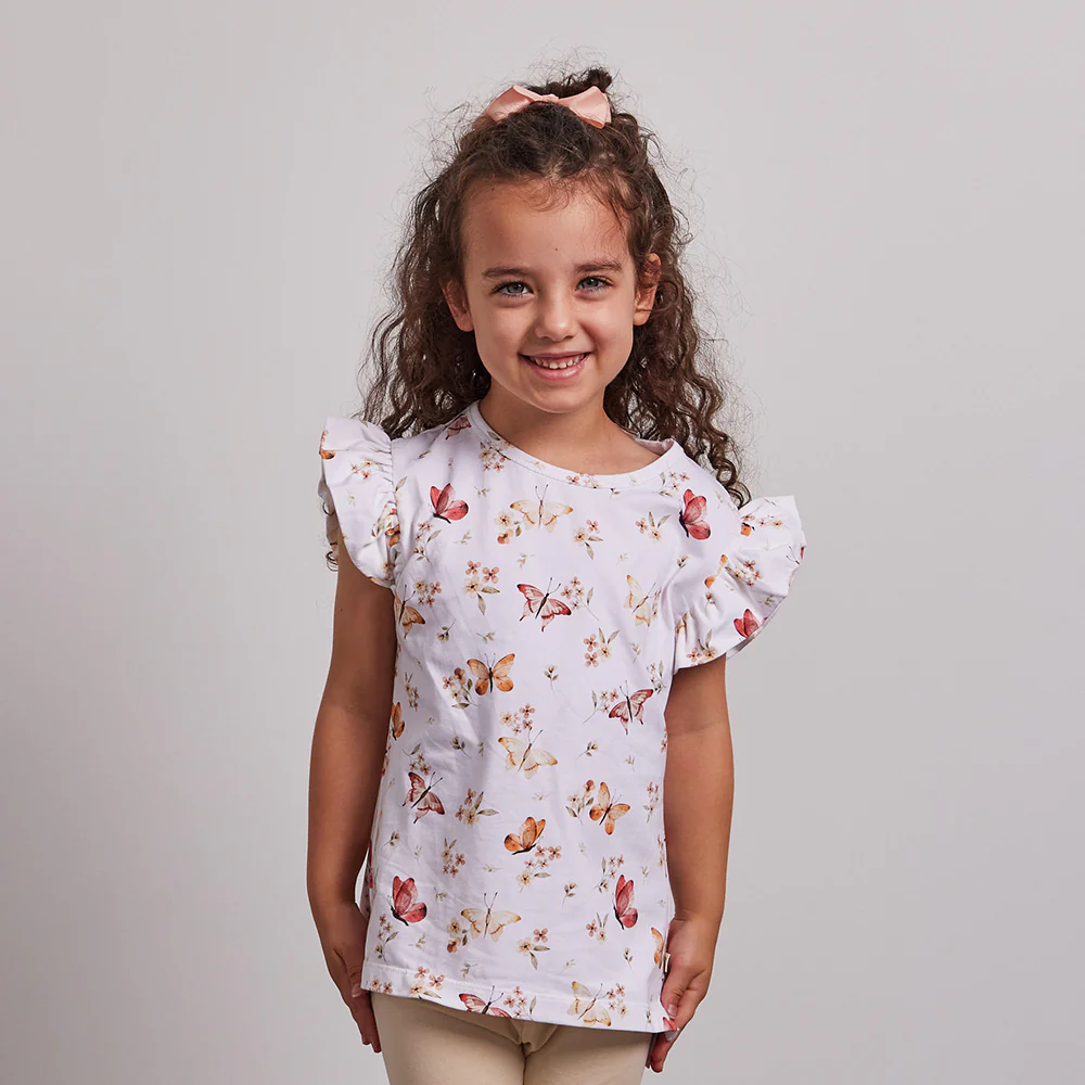 Butterfly Organic T-Shirt with Frill - Image 8