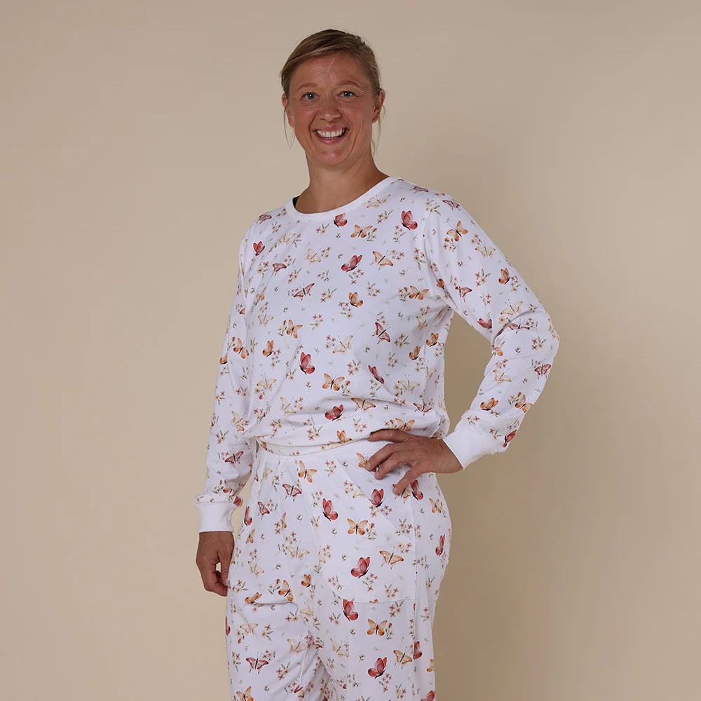 Butterfly Organic Womens Long Sleeve PJ Set - Image 7
