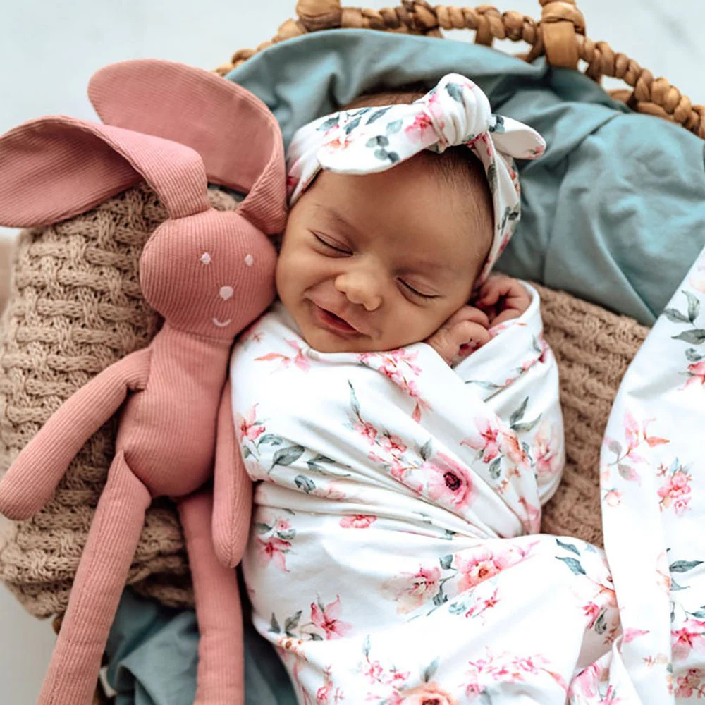 Camille Organic Jersey Wrap & Topknot Set - Image 9