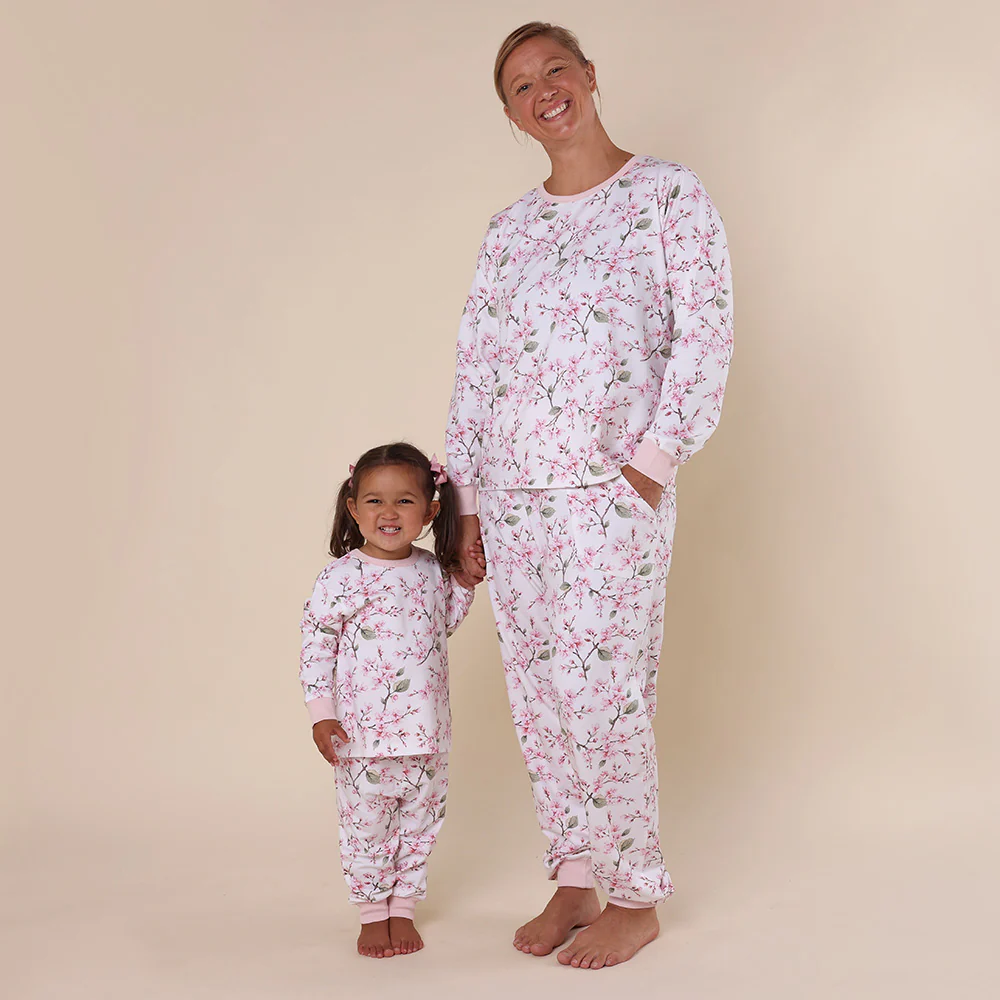 Cherry Blossom Organic Kids Long Sleeve PJ Set - Image 6