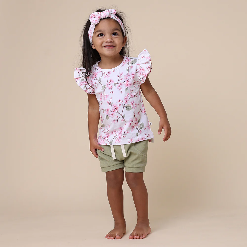 Cherry Blossom Organic T-Shirt with Frill - Image 5