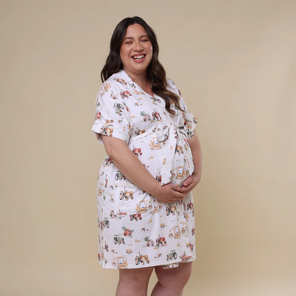 Diggers & Tractors Organic Maternity Robe - Image 6