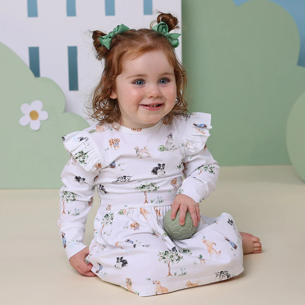 Dog Park Long Sleeve Organic Dress - Image 11