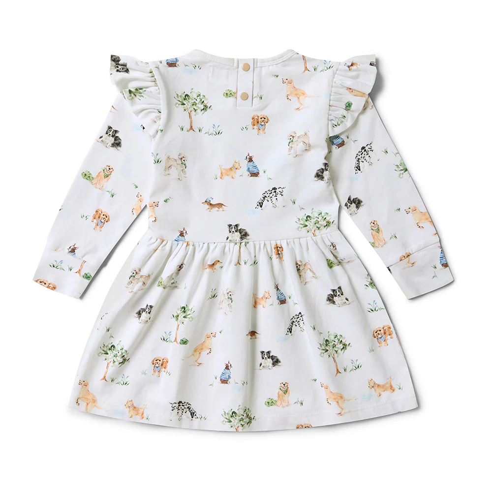 Dog Park Long Sleeve Organic Dress - Image 12