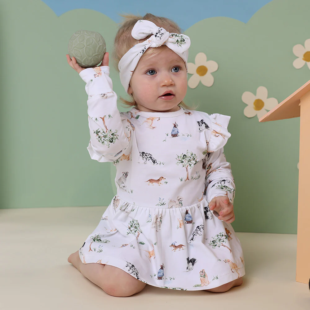 Dog Park Long Sleeve Organic Dress - Image 13