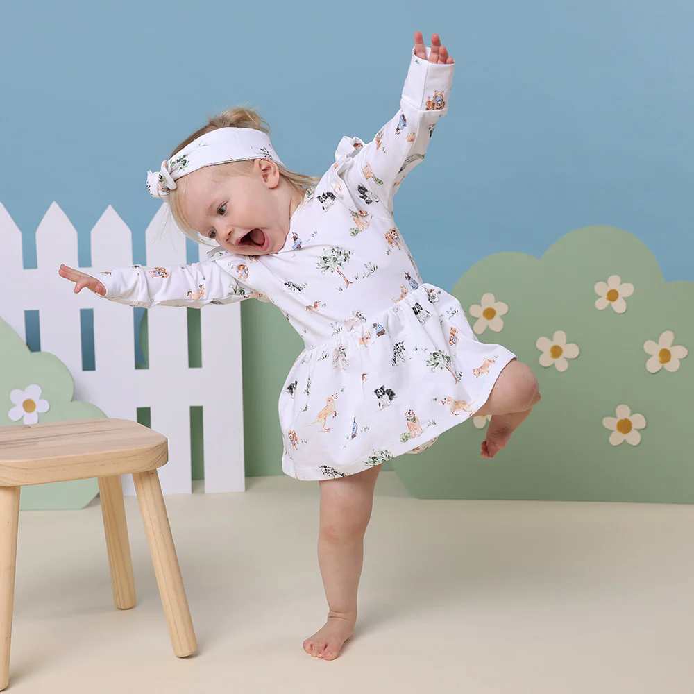 Dog Park Long Sleeve Organic Dress - Image 5