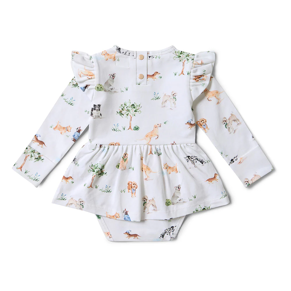 Dog Park Long Sleeve Organic Dress - Image 6