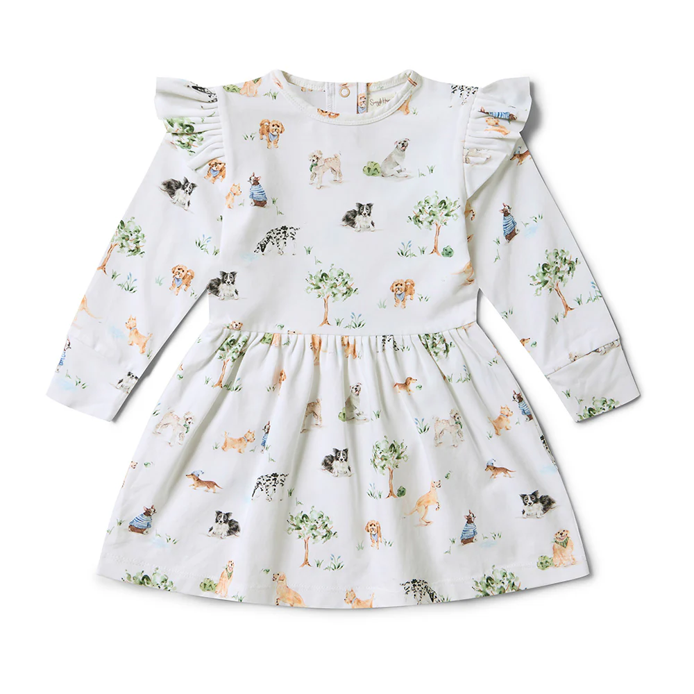 Dog Park Long Sleeve Organic Dress - Image 8