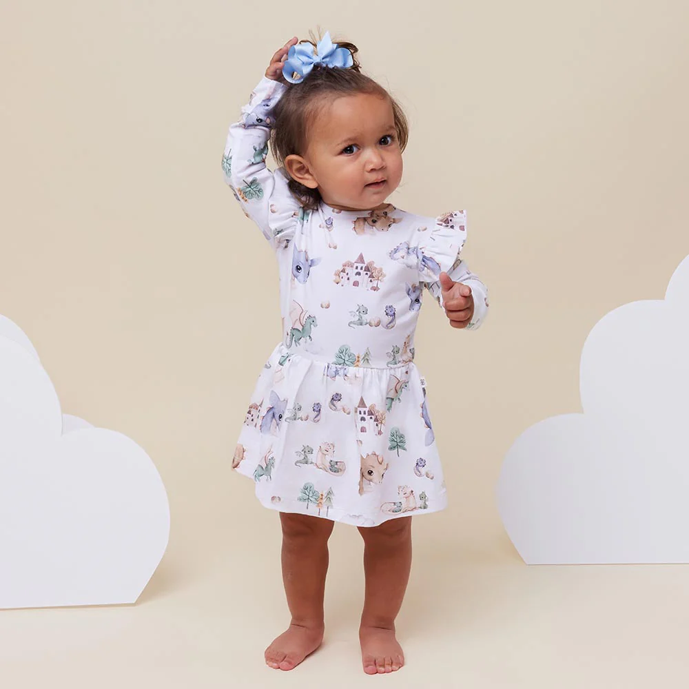 Dragon Long Sleeve Organic Dress - Image 10