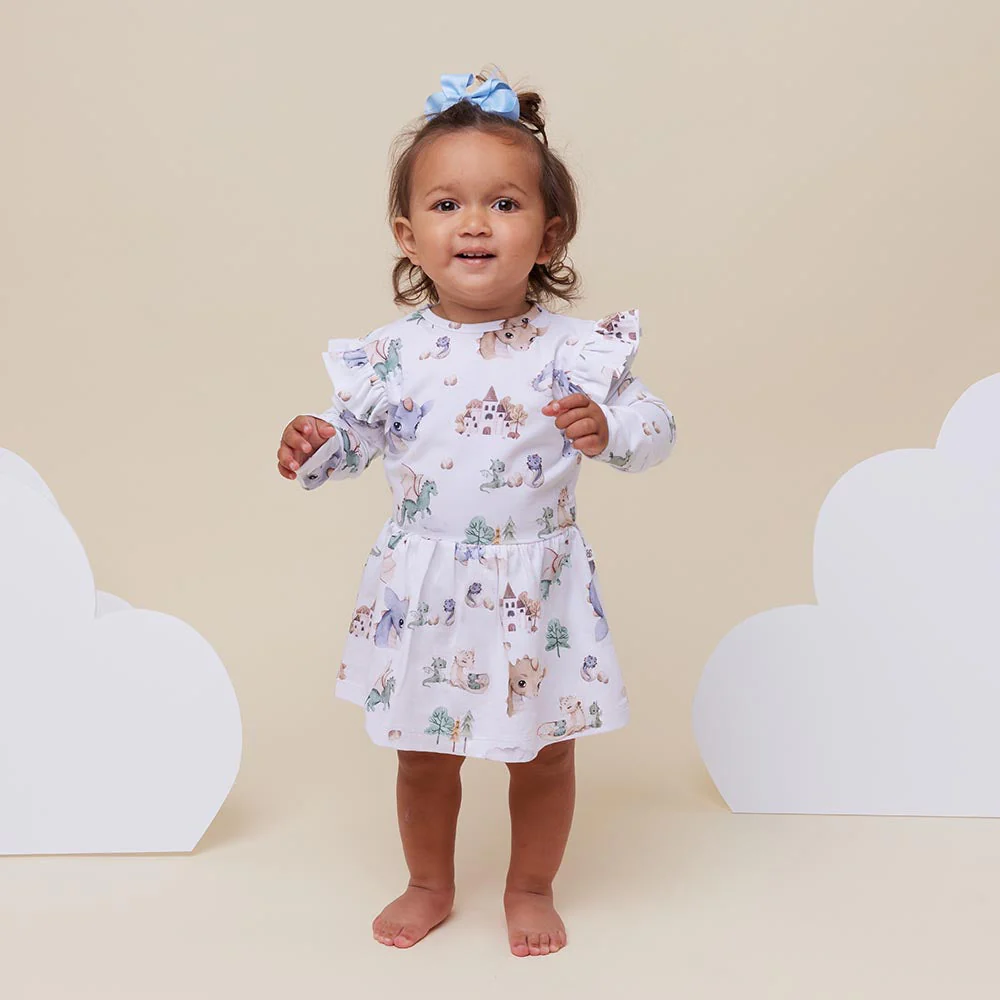 Dragon Long Sleeve Organic Dress - Image 5