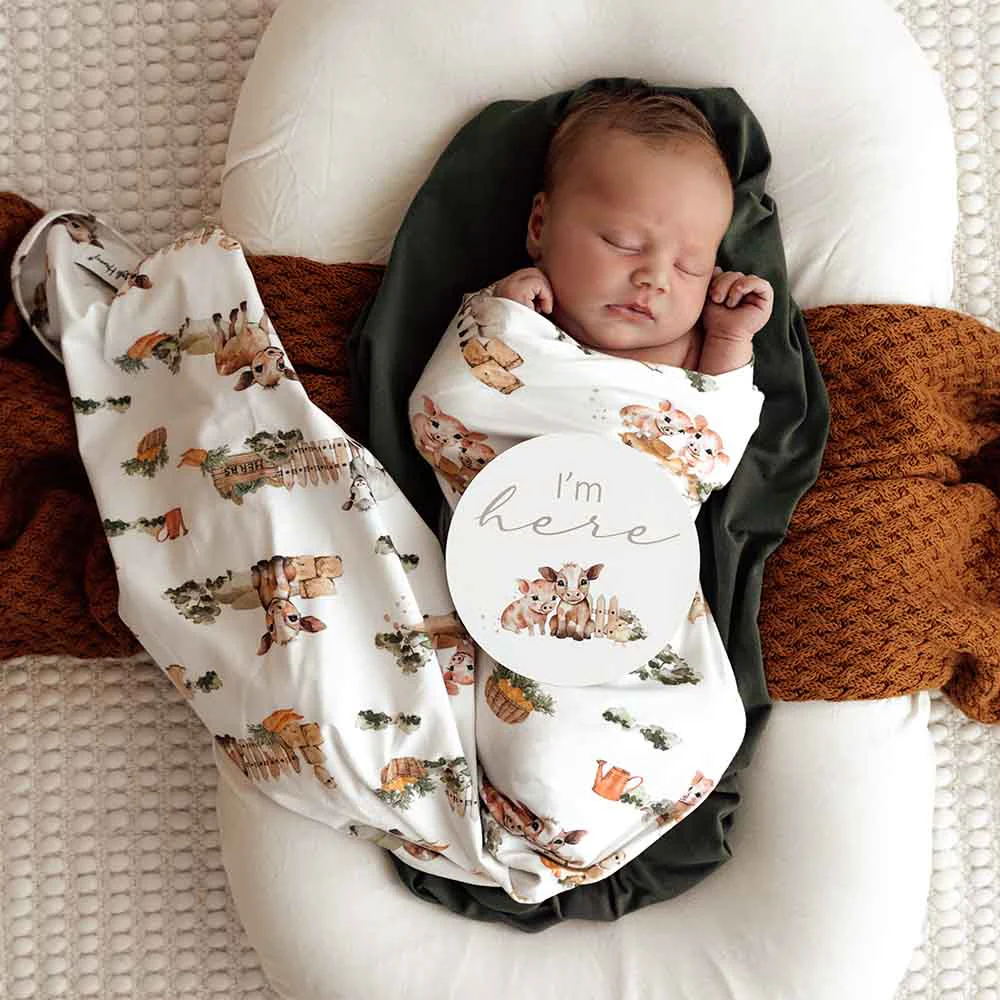 Farm Organic Jersey Wrap & Beanie Set - Image 10