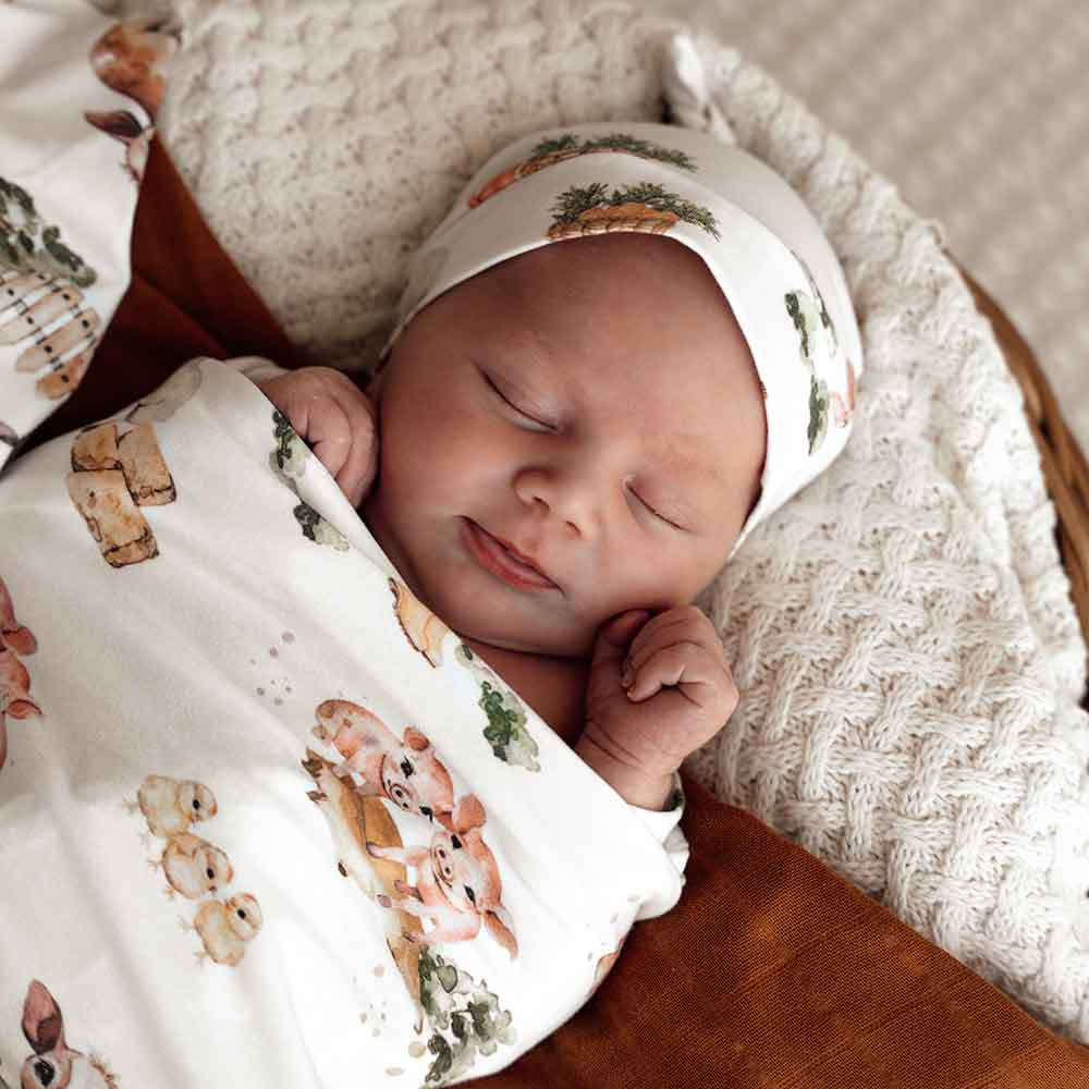 Farm Organic Jersey Wrap & Beanie Set - Image 7