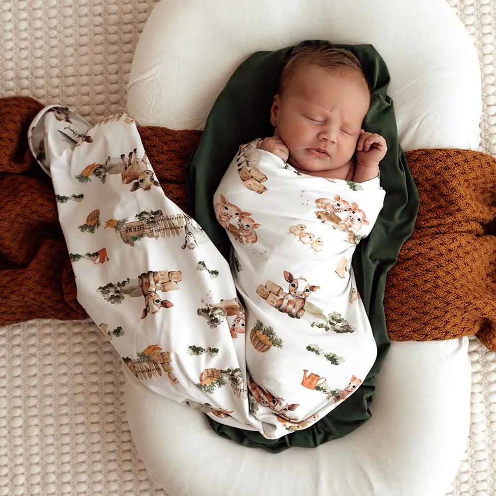 Farm Organic Jersey Wrap & Beanie Set - Image 9