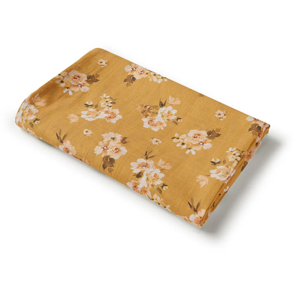 Golden Flower Organic Muslin Wrap - Image 3