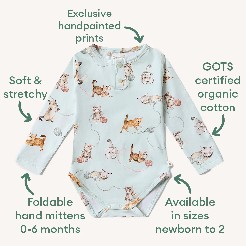 Kittens Long Sleeve Organic Bodysuit - Image 4