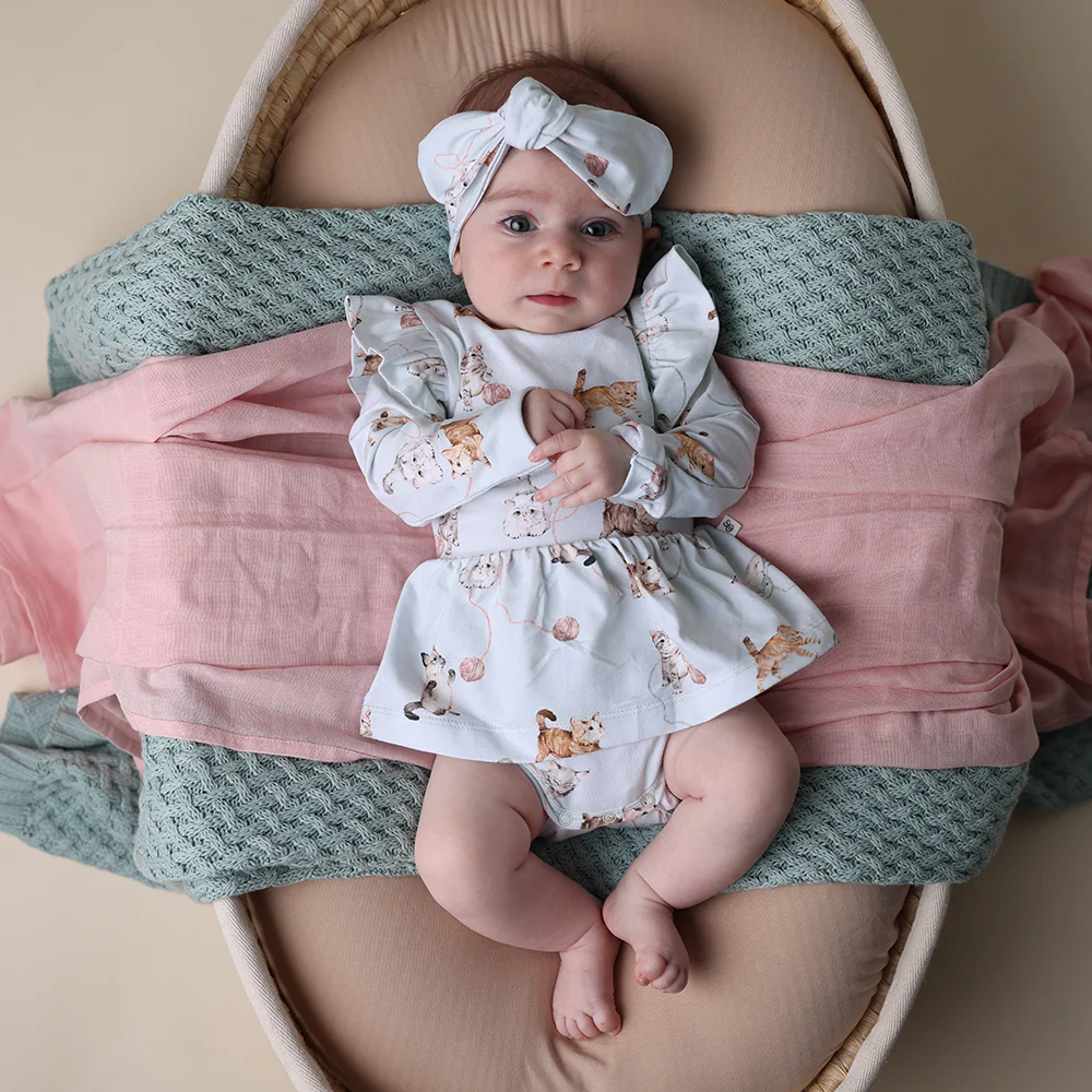 Kittens Long Sleeve Organic Dress - Image 3