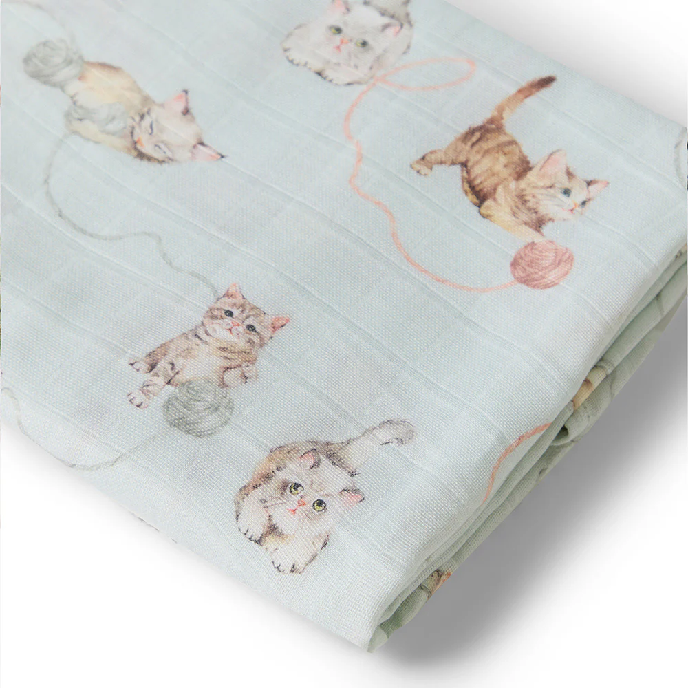 Kittens Organic Muslin Wrap - Image 4