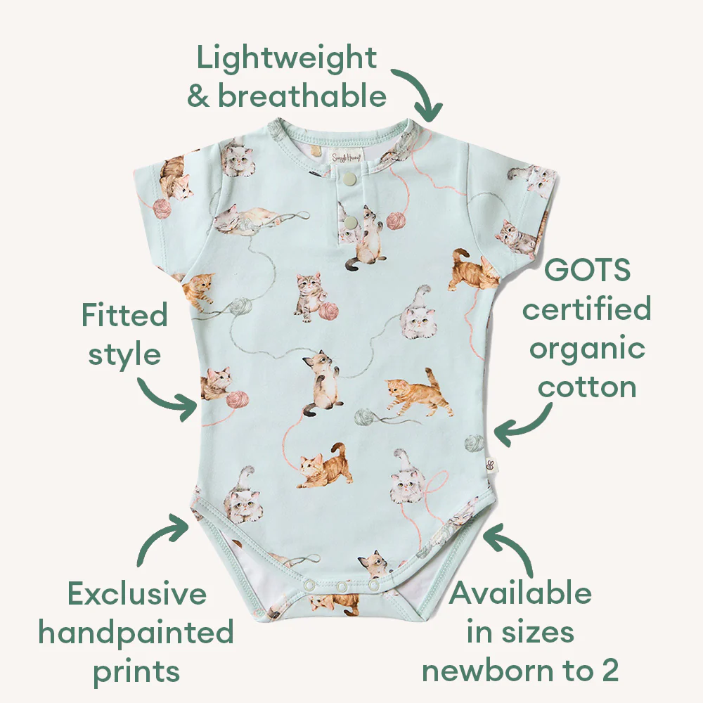 Kittens Short Sleeve Organic Bodysuit - Image 5