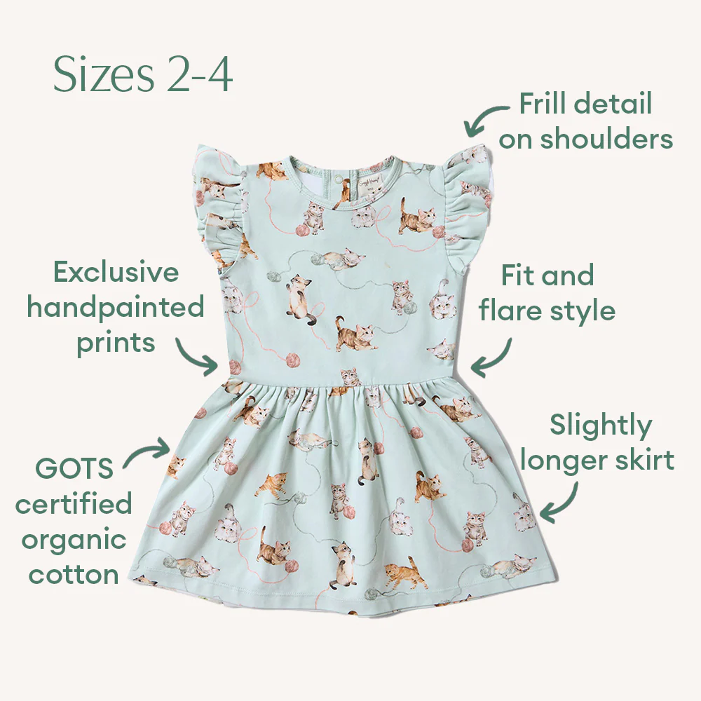 Kittens Short Sleeve Organic Dress - Image 11