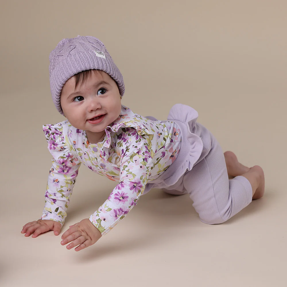 Lavender Organic Baby Knit Beanie - Image 6