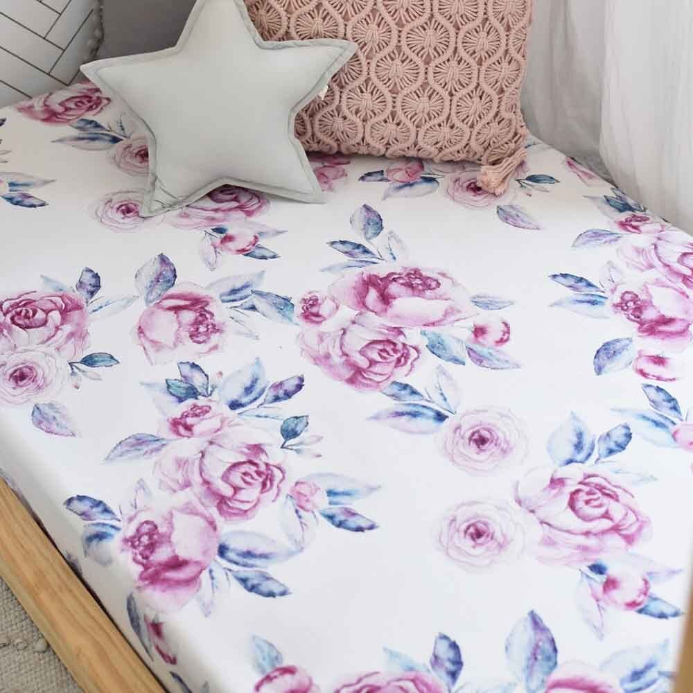 Lilac Skies Organic Fitted Cot Sheet - Image 8
