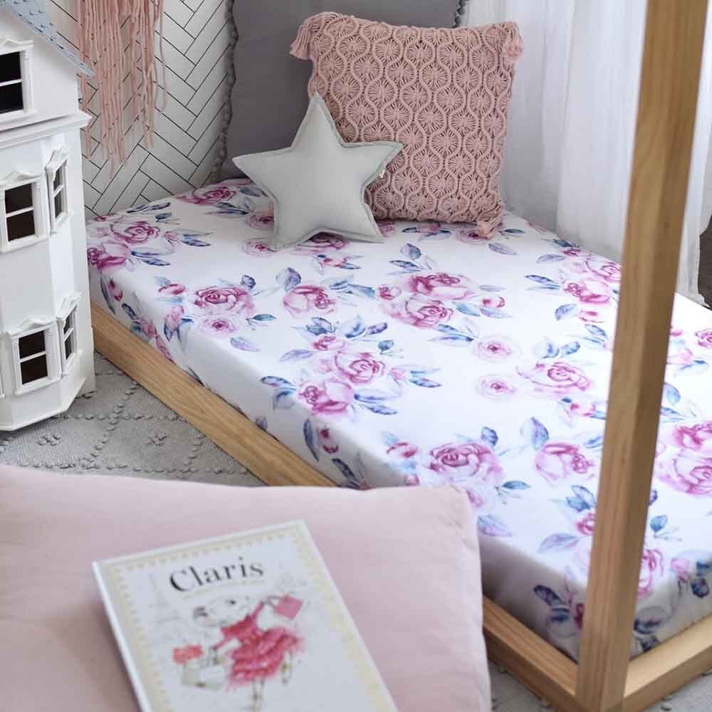 Lilac Skies Organic Fitted Cot Sheet - Image 9