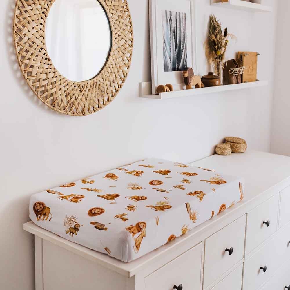 Lion Organic Bassinet Sheet / Change Pad Cover - Image 14