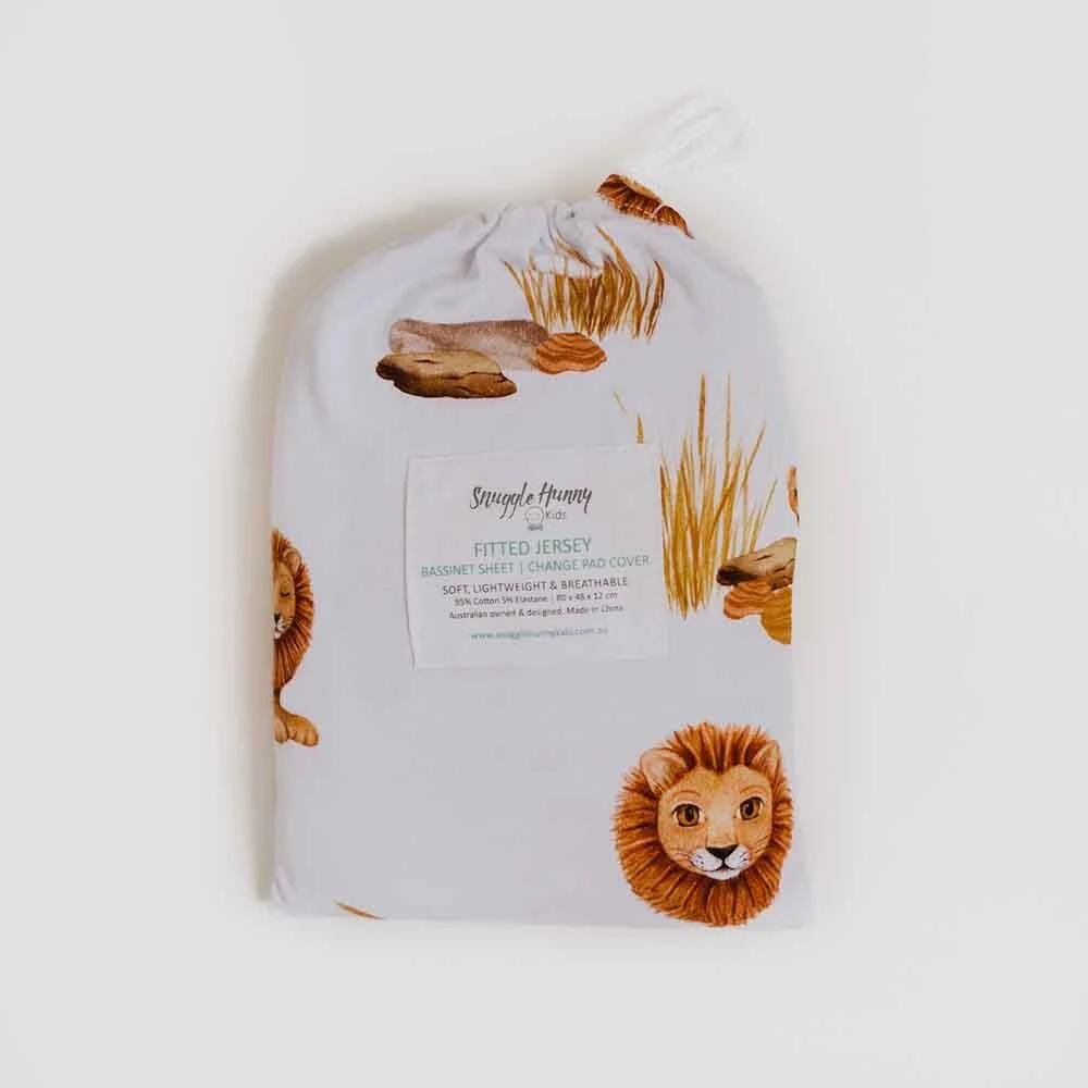 Lion Organic Bassinet Sheet / Change Pad Cover - Image 4