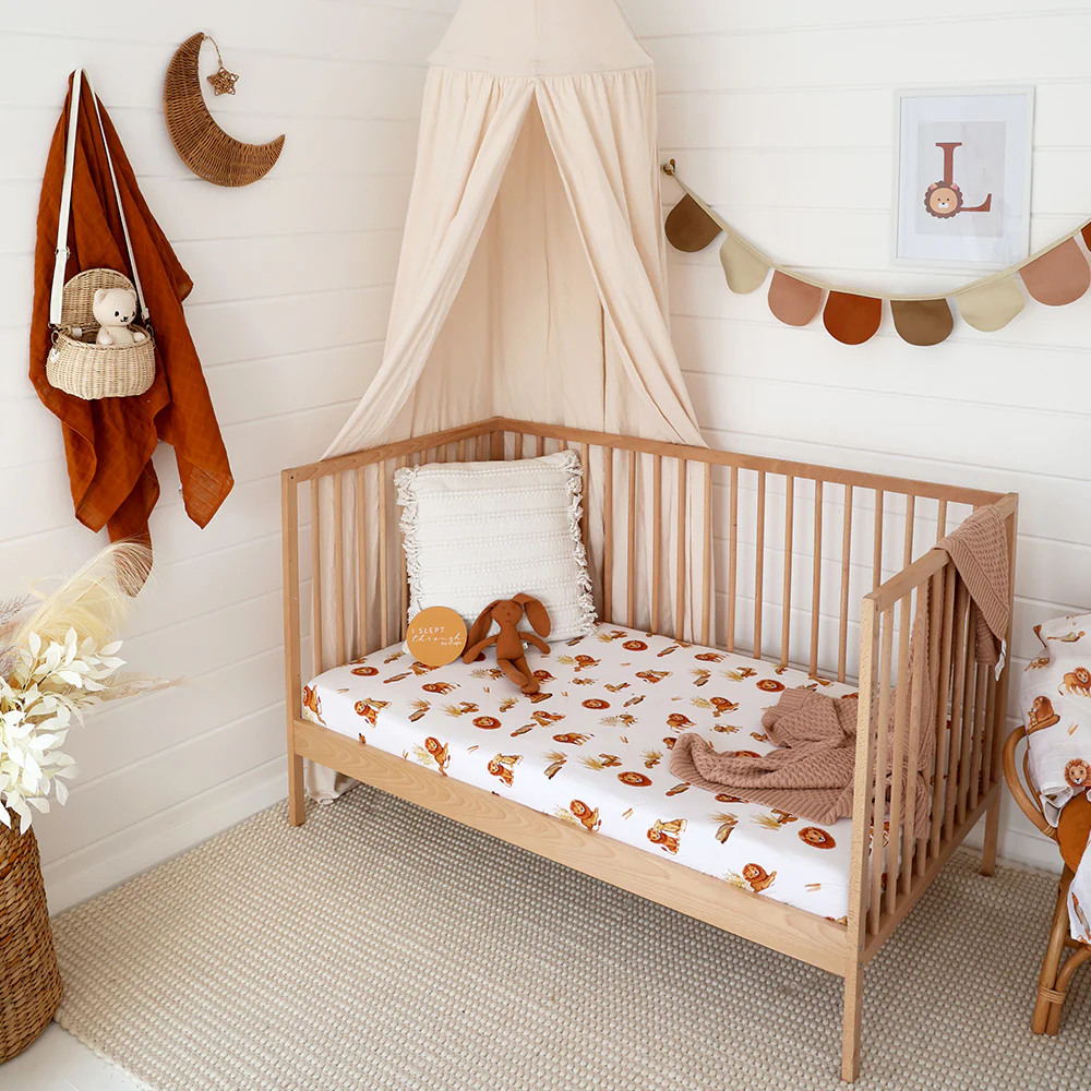 Lion Organic Fitted Cot Sheet - Image 3