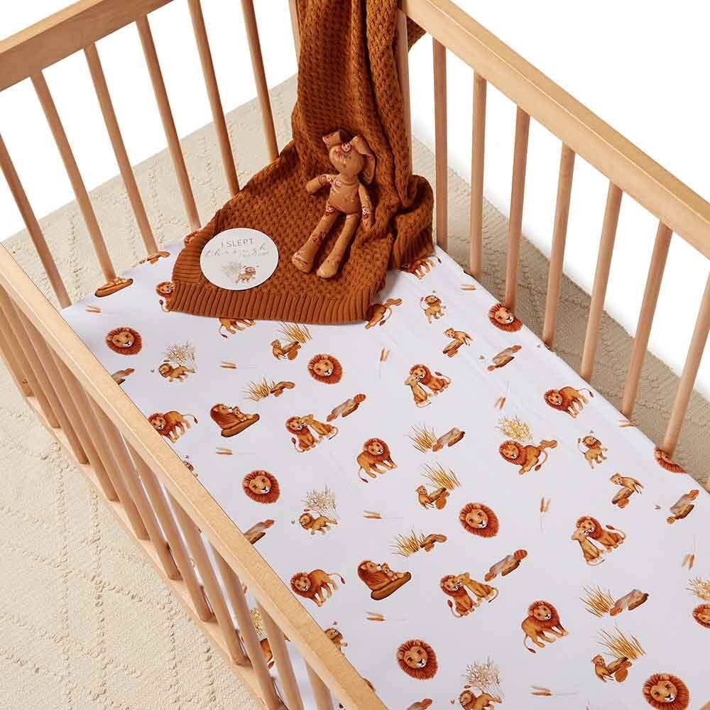 Lion Organic Fitted Cot Sheet - Image 4