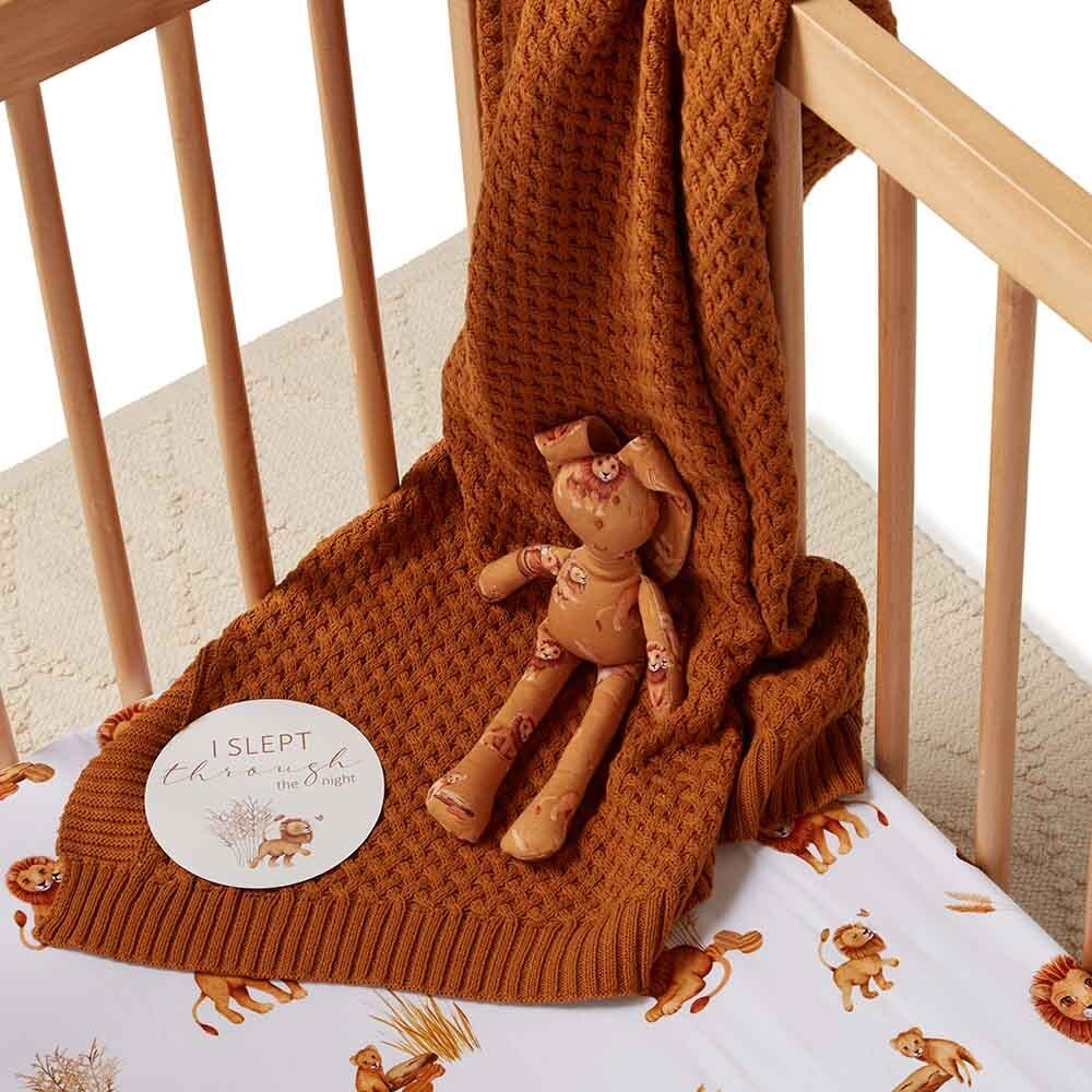 Lion Organic Fitted Cot Sheet - Image 8