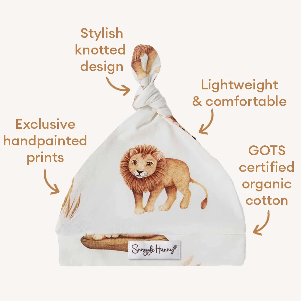 Lion Organic Knotted Beanie - Image 4