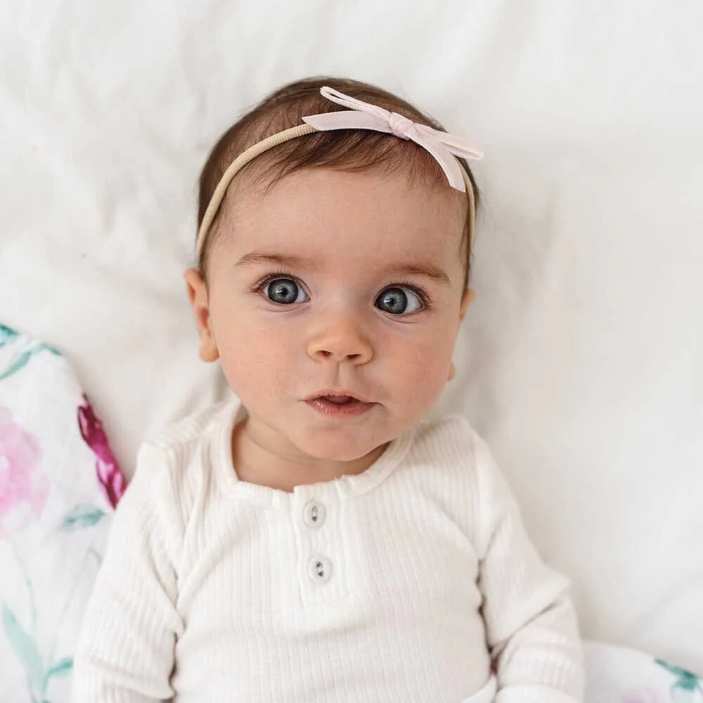 Lullaby Pink Velvet Bow - Image 3