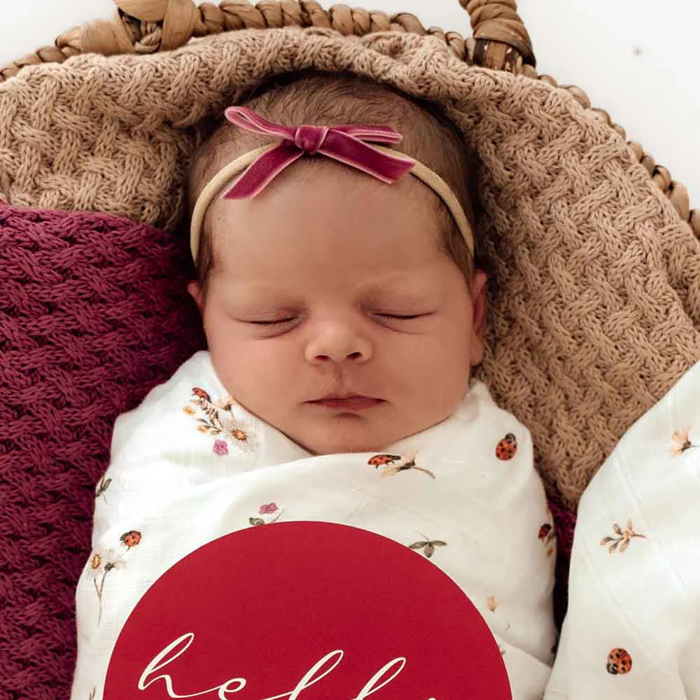 Mauve Velvet Bow - Image 5