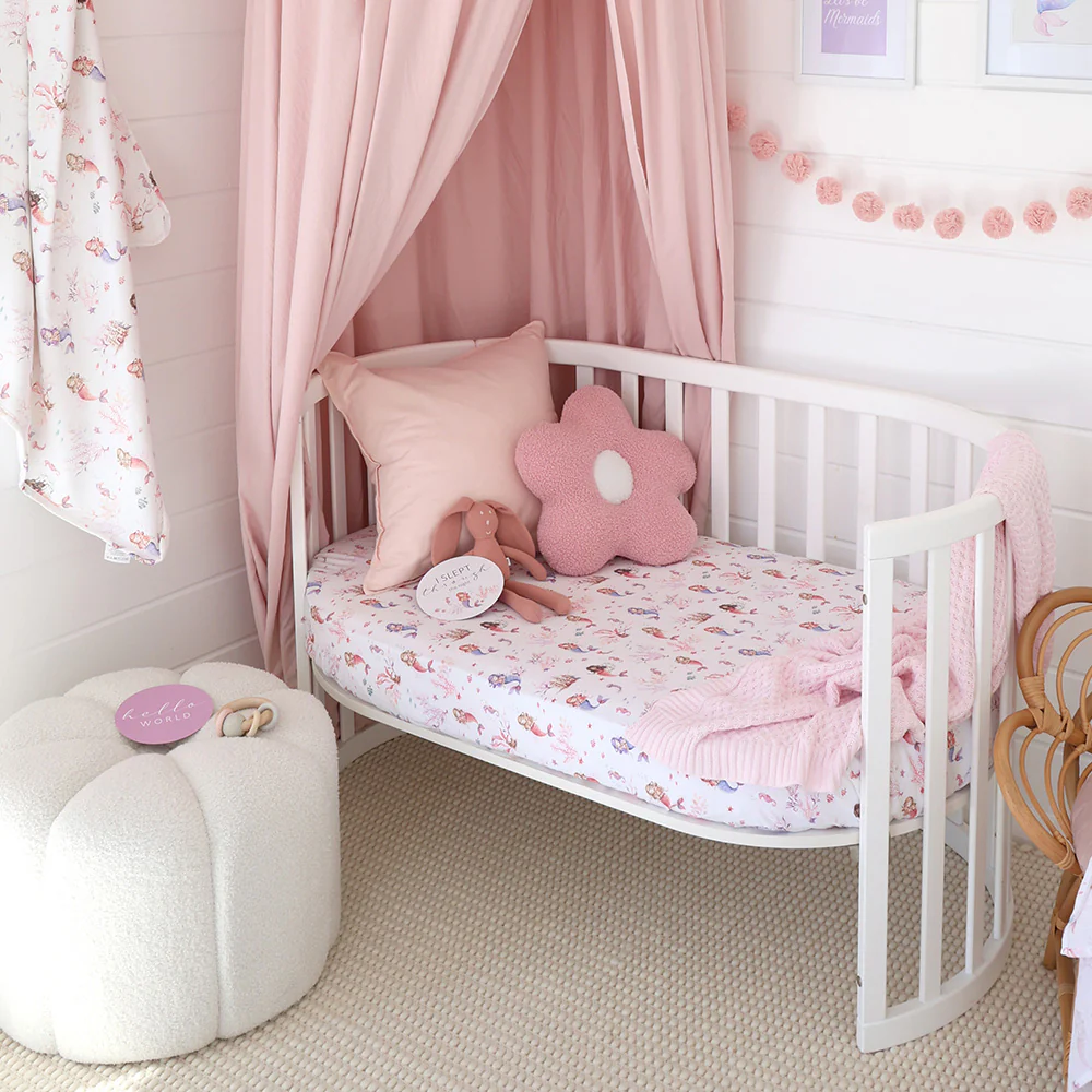 Mermaid Organic Fitted Cot Sheet - Image 3
