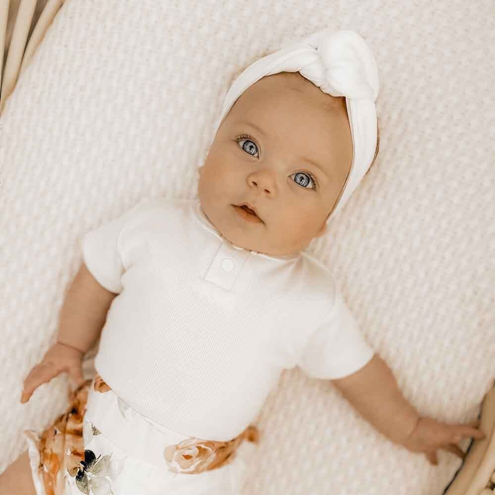 Milk Ribbed Organic Topknot - Image 3