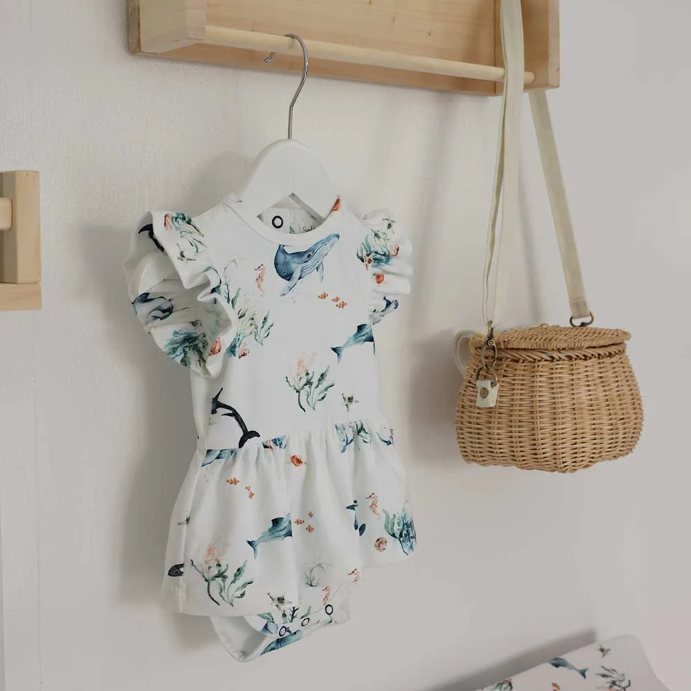 Ocean Short Sleeve Organic Dress - Image 12