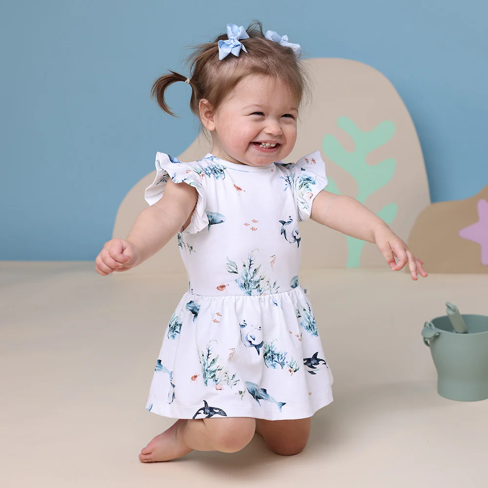 Ocean Short Sleeve Organic Dress - Image 5