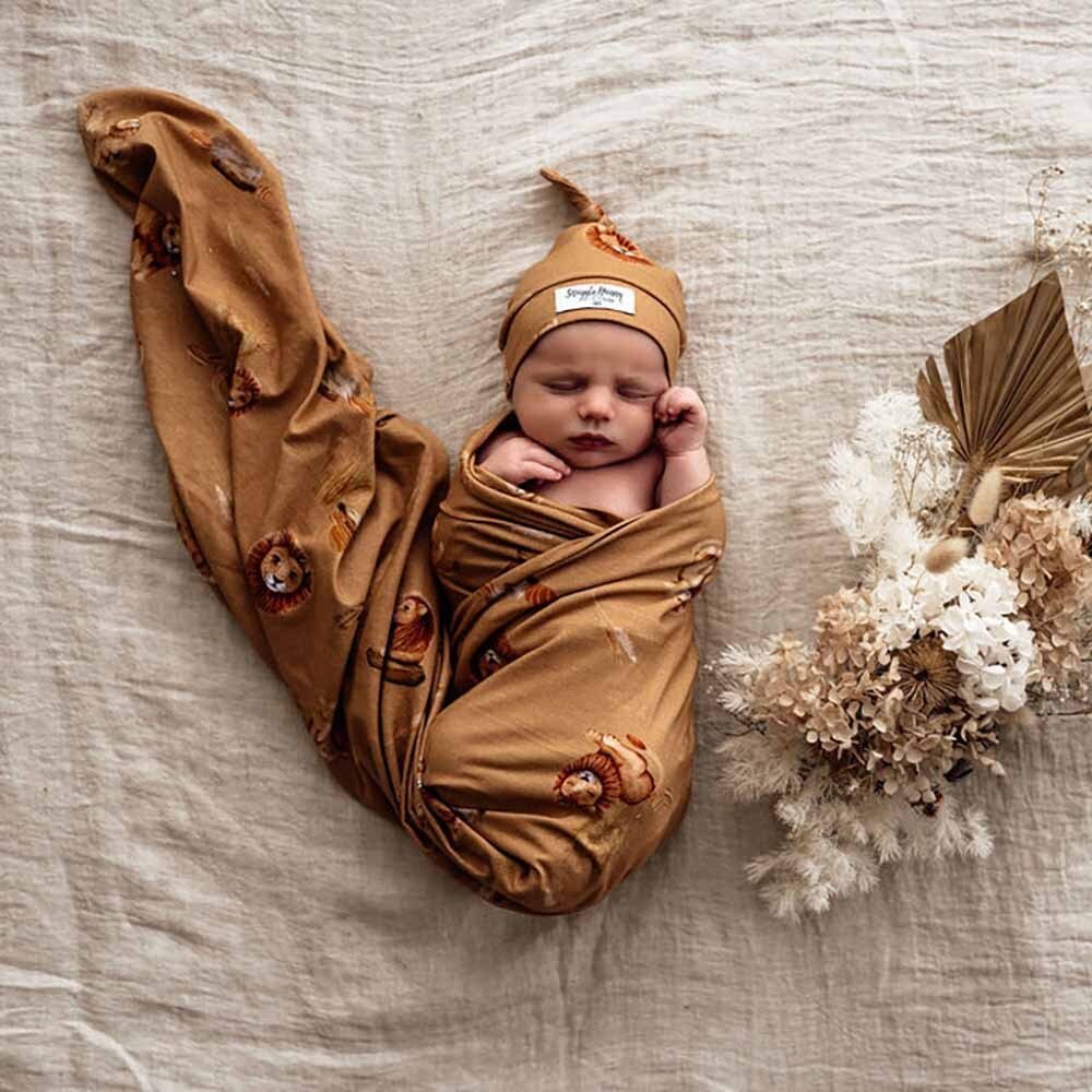 Roar Organic Jersey Wrap & Beanie Set - Image 6