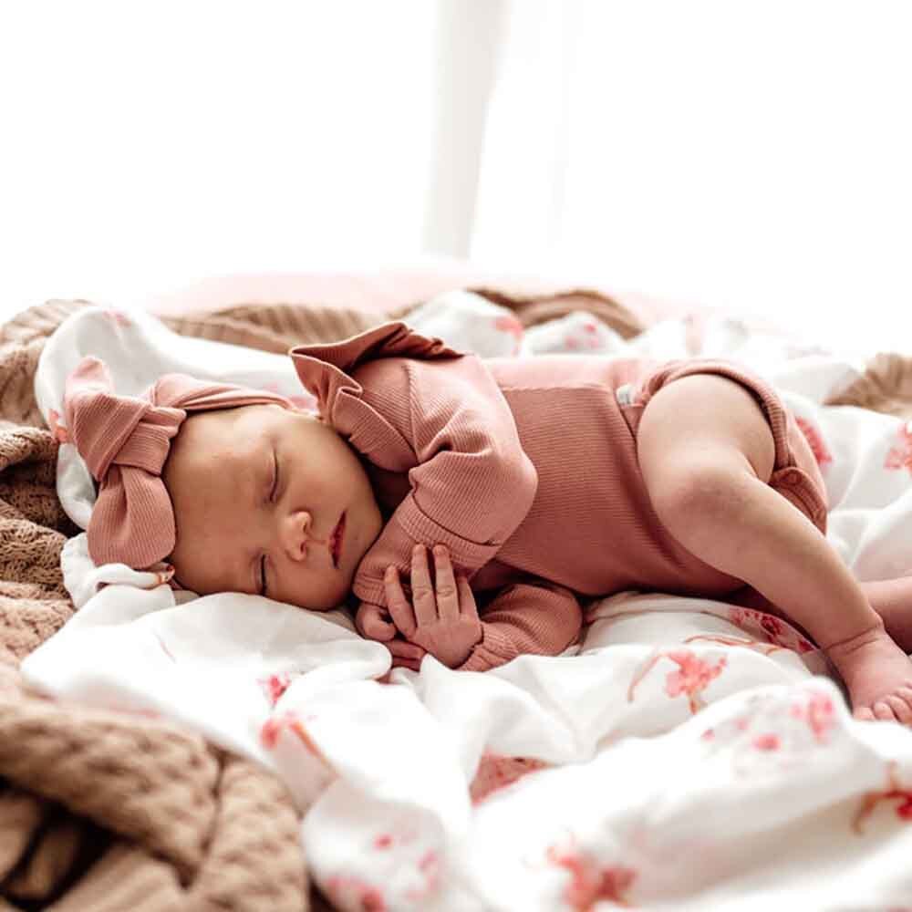 Rose Long Sleeve Organic Bodysuit - Image 5