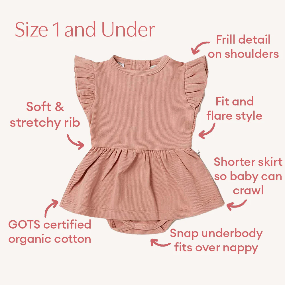 Rose Short Sleeve Organic Dress - Image 4