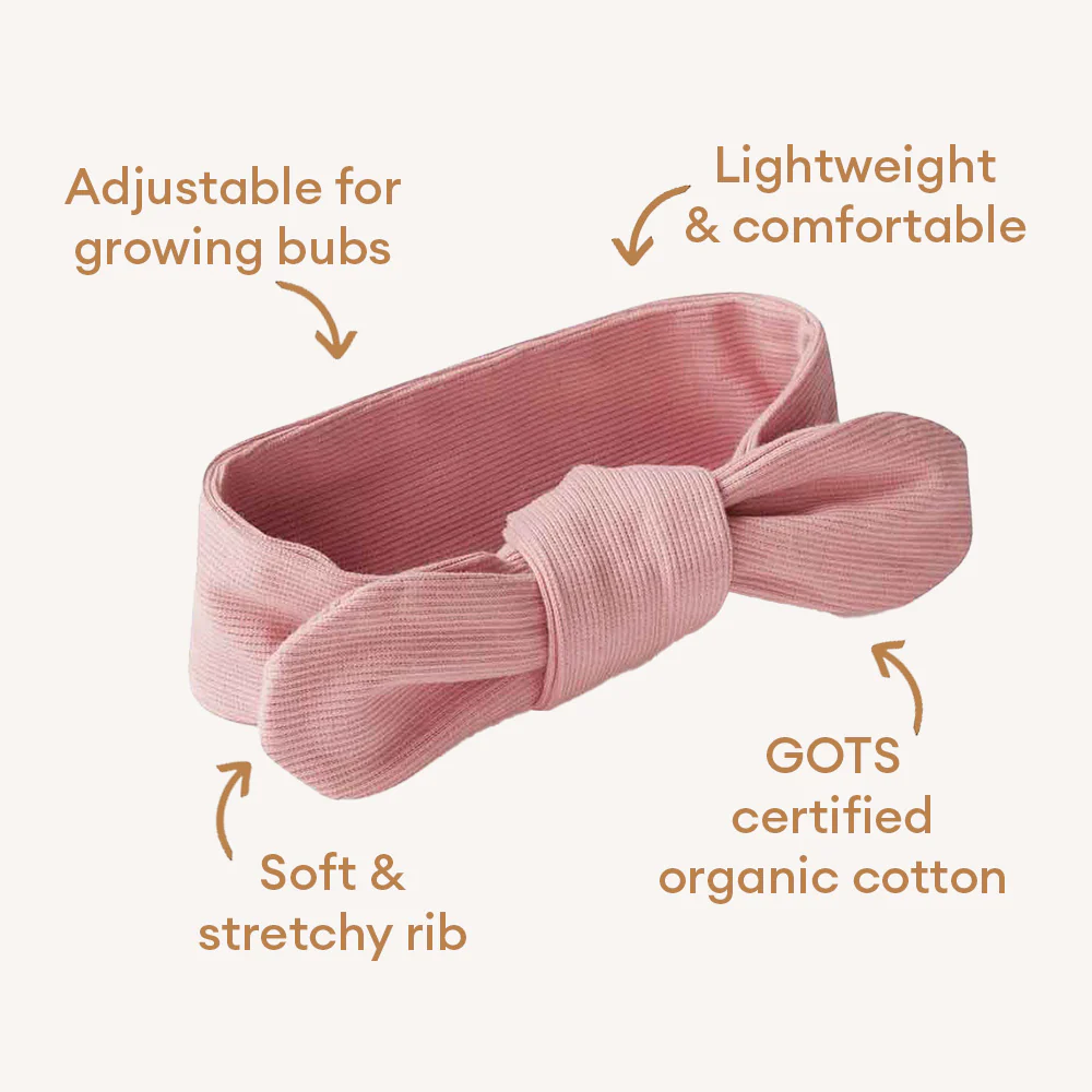 Rose Ribbed Organic Topknot - Image 4